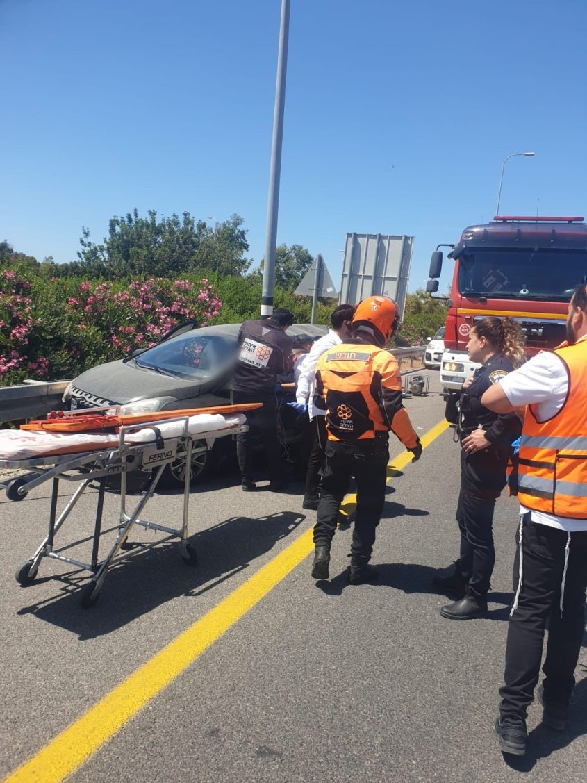 זירת התאונה. צילום: דוברות איחוד הצלה