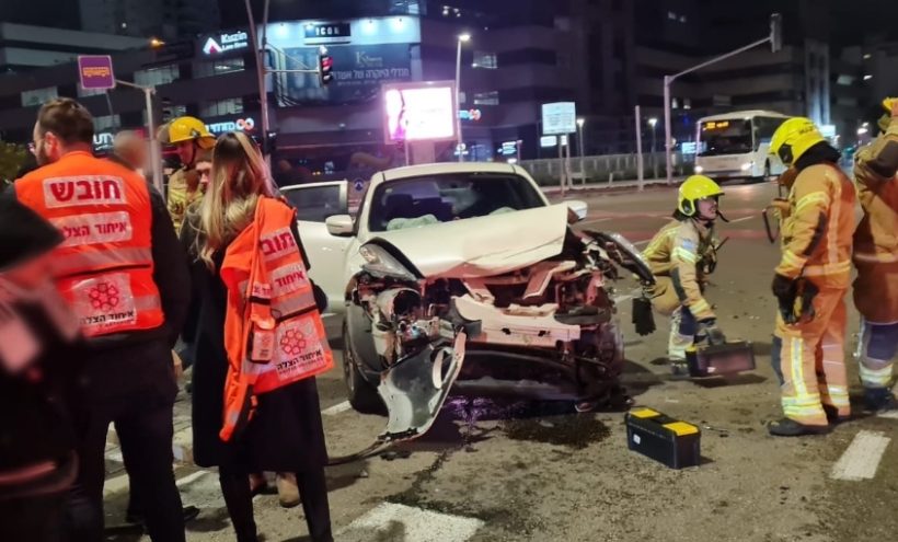 זירת התאונה. צילום: דוברות איחוד הצלה