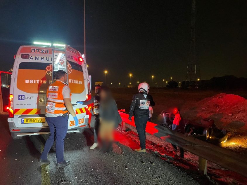 זירת התאונה. צילום: דוברות איחוד הצלה