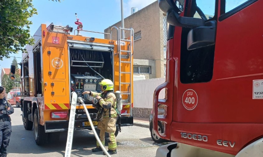 זירת שריפה. צילום ארכיון: תיעוד מבצעי כבאות והצלה