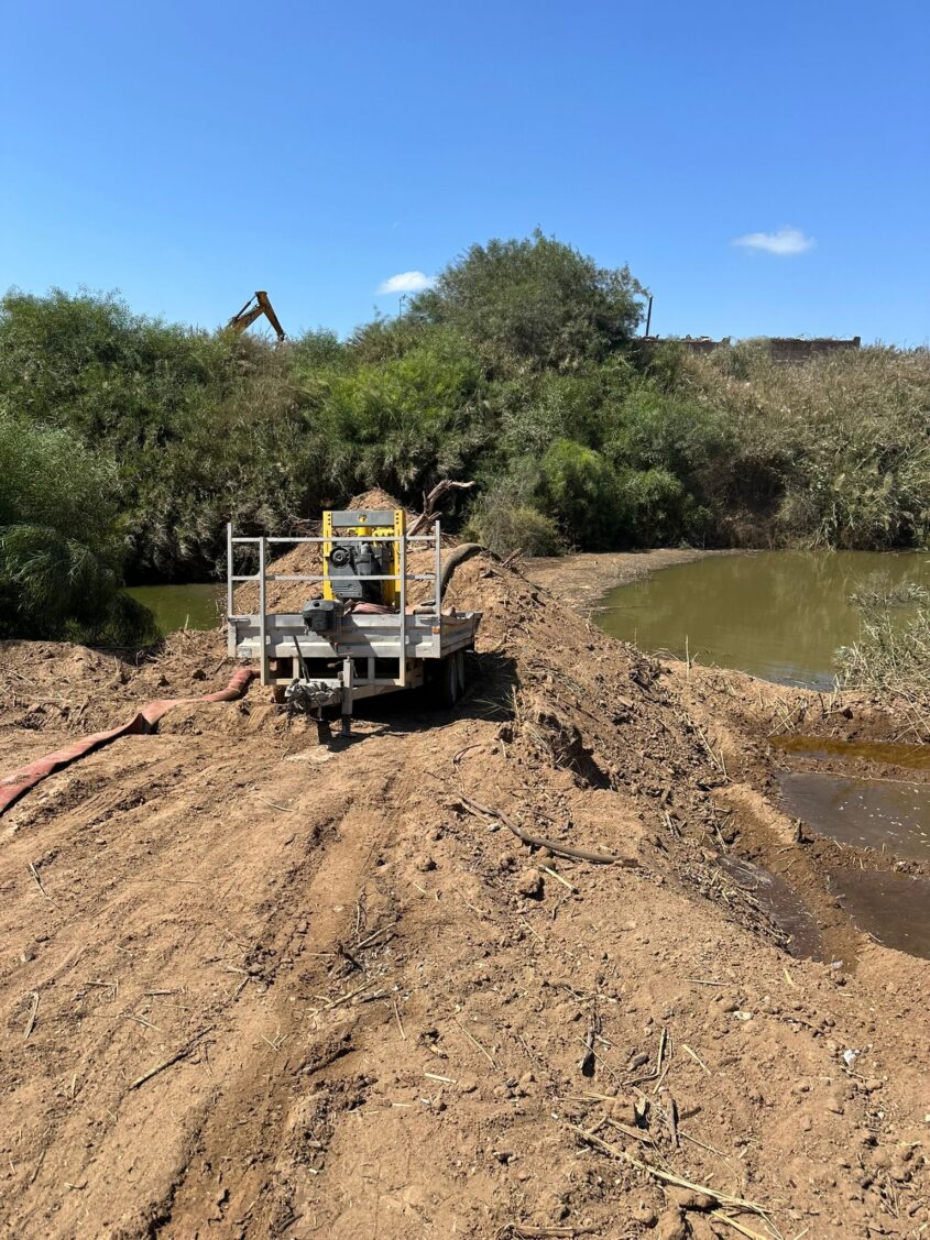 מהלך העבודות בנחל לכיש לשאיבת מי הביוב