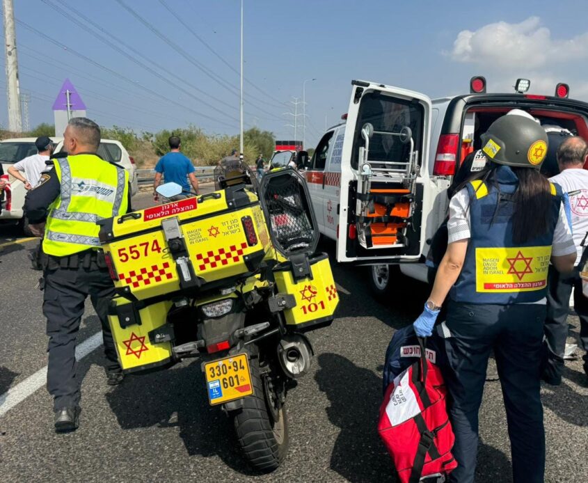 זירת האירוע. צילום: תיעוד מבצעי מד"א