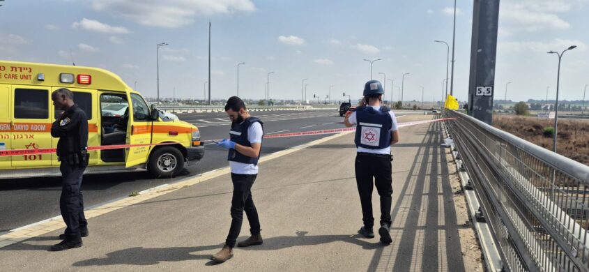 זירת האירוע. צילום: תיעוד מבצעי מד"א