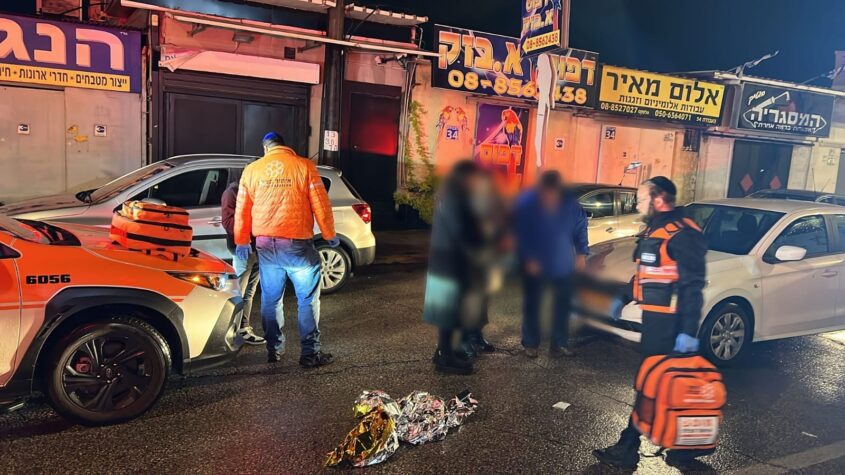 התאונה ברחוב העבודה. צילום: דוברות איחוד הצלה